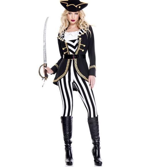 Music Legs High Seas Captain Costume NWT Size Small - Picture 1 of 2